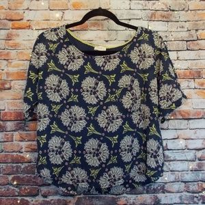 Meadow Rue / floral print short-sleeve blouse